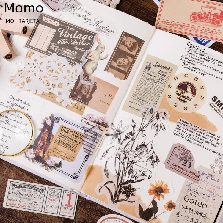 Vintage Practicalism Drawer Sticker Set - 60 Pieces