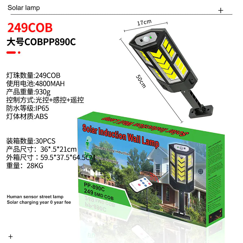 Outdoor Solar LED Wall Light for Home and Garden Use