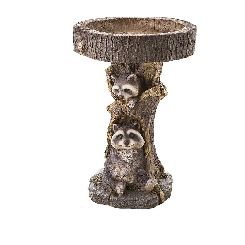 Outdoor Bird Feeder and Garden Decorations (Dog & Rooster)