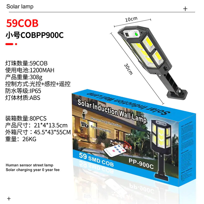 Outdoor Solar LED Wall Light for Home and Garden Use