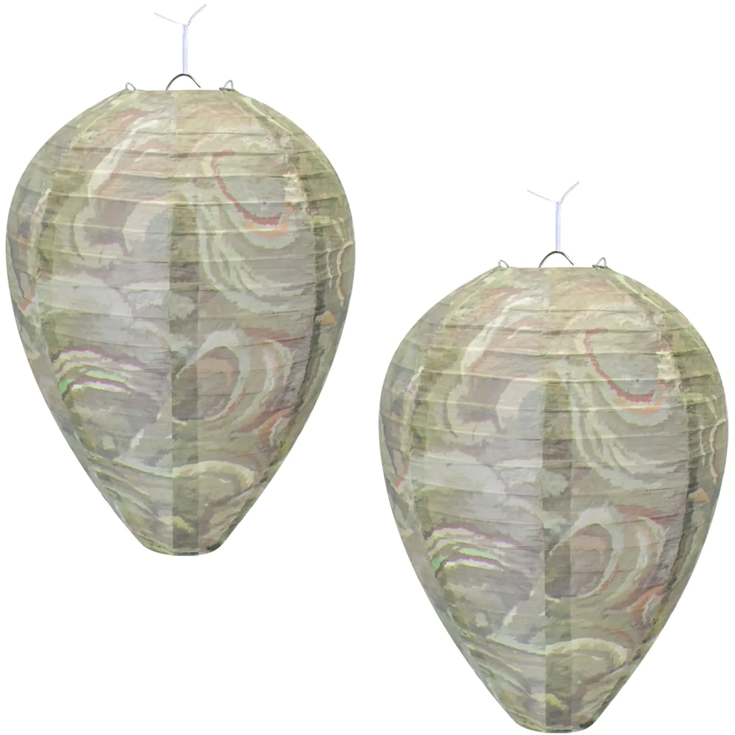 Halatool 2 Pcs Hanging Fake Wasp Nest Outdoor Fake Hornets Nest Decor for Home and Garden( Camouflage )