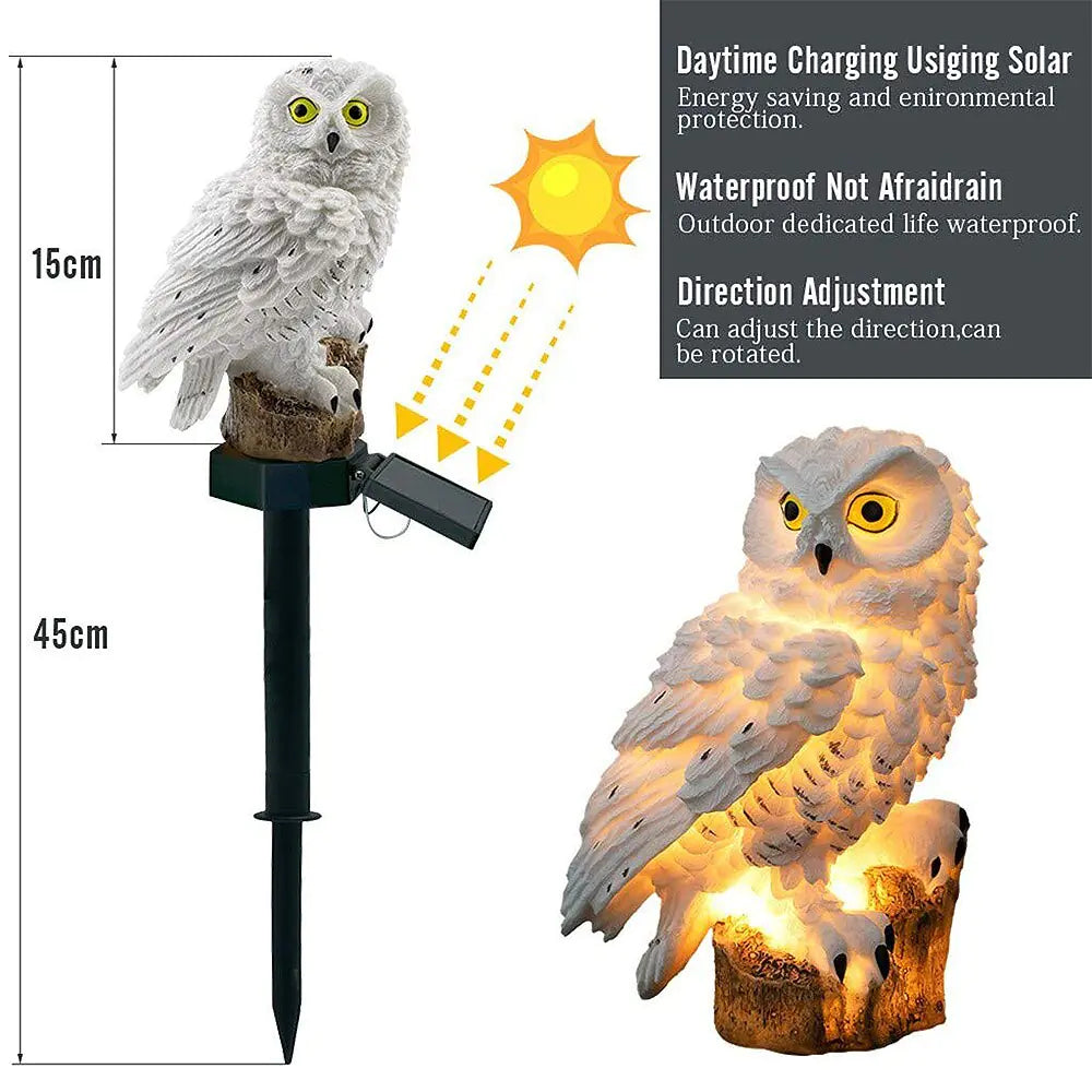 Solar Owl Garden and Lawn Light