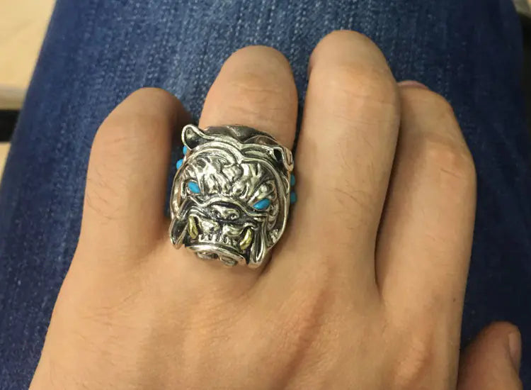 Bulldog Ring, Thai Silver Statement Ring