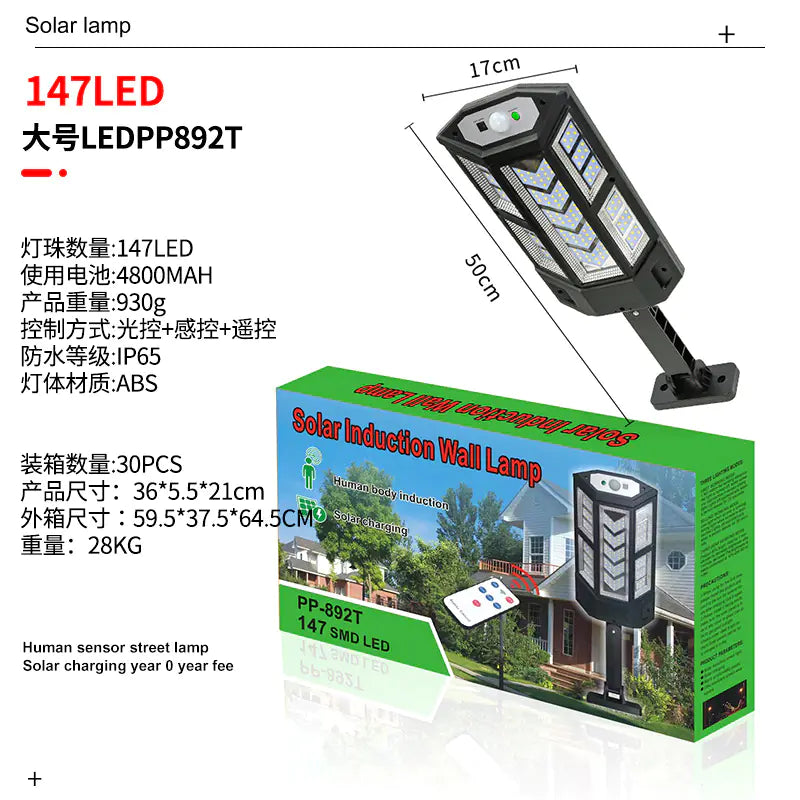 Outdoor Solar LED Wall Light for Home and Garden Use