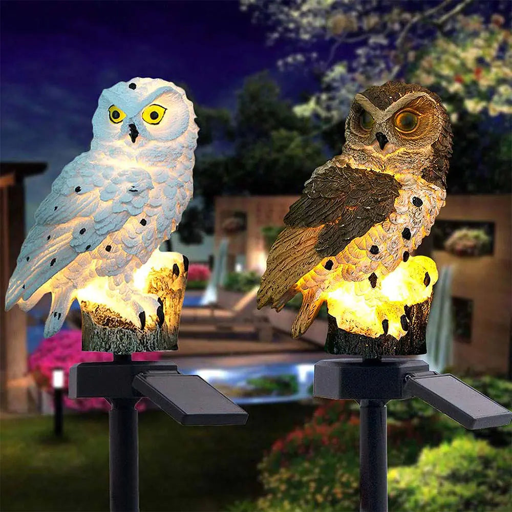Solar Owl Garden and Lawn Light