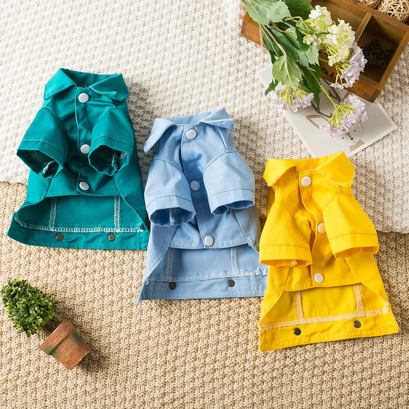 Denim Jacket for Dogs - Fashionable Pet Traction Wear