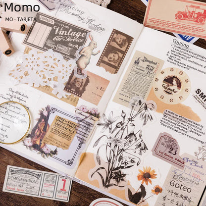 Vintage Practicalism Drawer Sticker Set - 60 Pieces