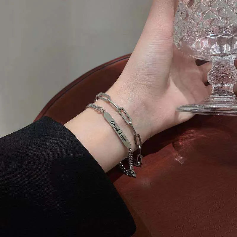 Irregular Zircon Circle Metal Wind Bracelet