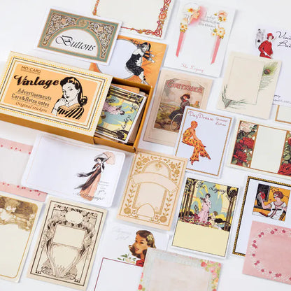 Vintage Practicalism Drawer Sticker Set - 60 Pieces