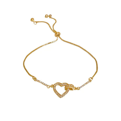 Irregular Zircon Circle Metal Wind Bracelet