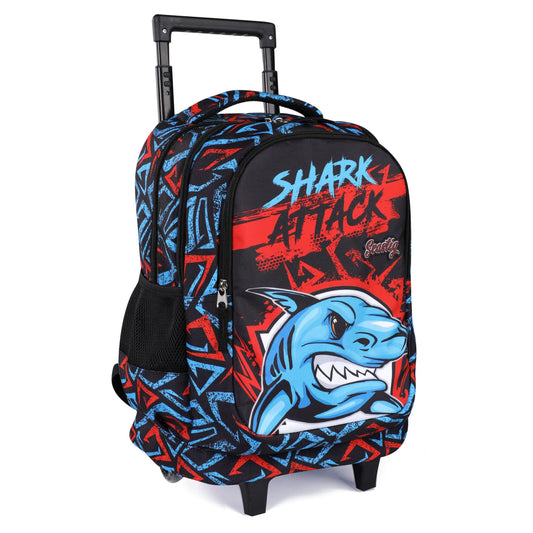 seastig Rolling Backpack for Kids Wheeled Backpack 18in Double Handle Backpack with Wheels