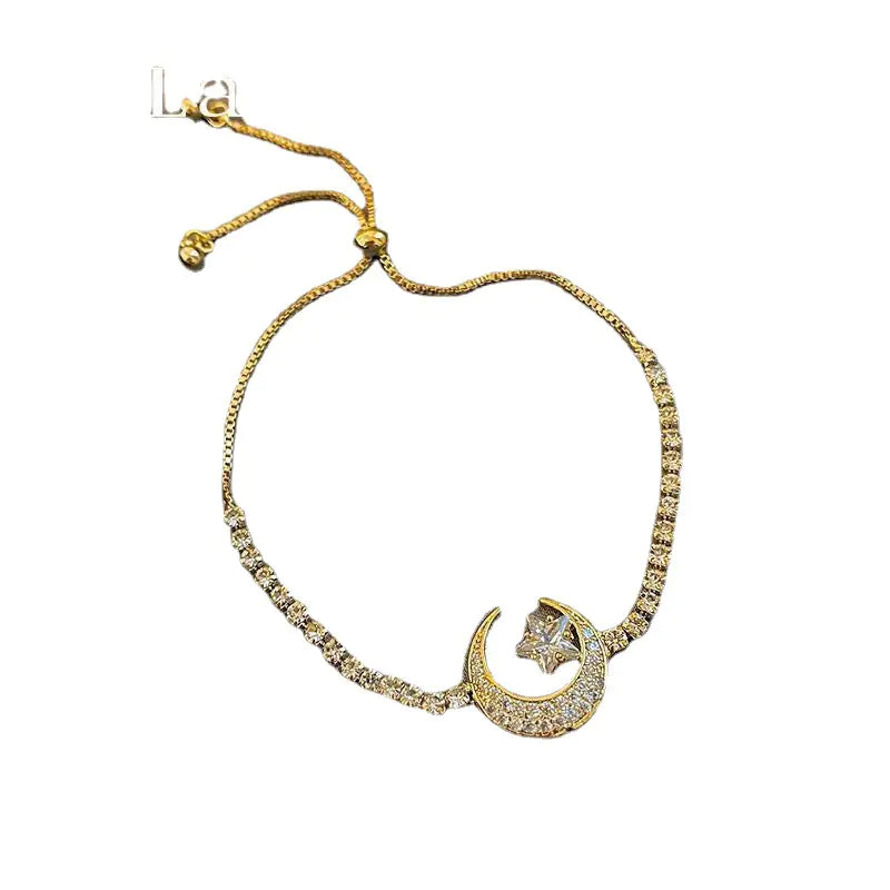 Irregular Zircon Circle Metal Wind Bracelet