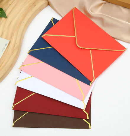 Gold-Rimmed Wedding Invitation Envelope Bags