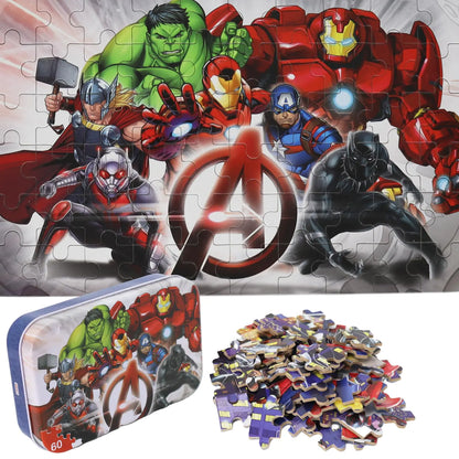 Jigsaw Puzzles for Kids Ages 4-860 Pieces Marvel Superhero Hulk Avengers Puzzle Toys for Children Girls and BoysLearning Educational Kids Puzzles Toys Preschool Puzzles(0682)