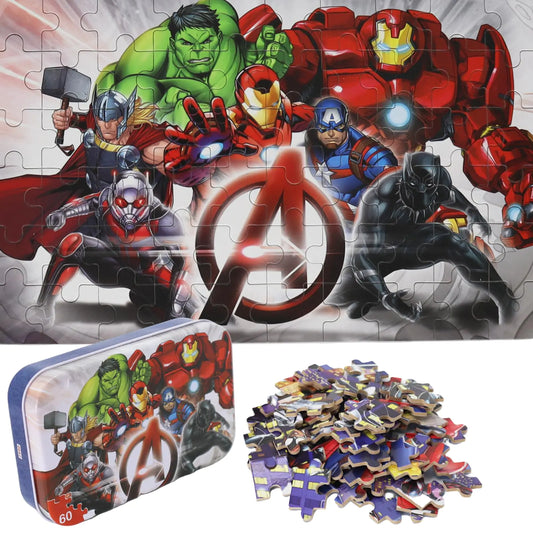 Jigsaw Puzzles for Kids Ages 4-860 Pieces Marvel Superhero Hulk Avengers Puzzle Toys for Children Girls and BoysLearning Educational Kids Puzzles Toys Preschool Puzzles(0682)