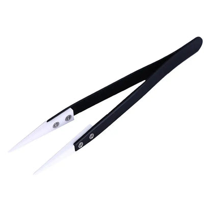 Ceramic Tweezers for Electronics with Stainless Steel Handle