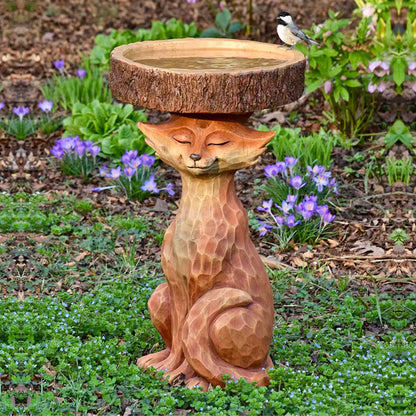 Outdoor Bird Feeder and Garden Decorations (Dog & Rooster)