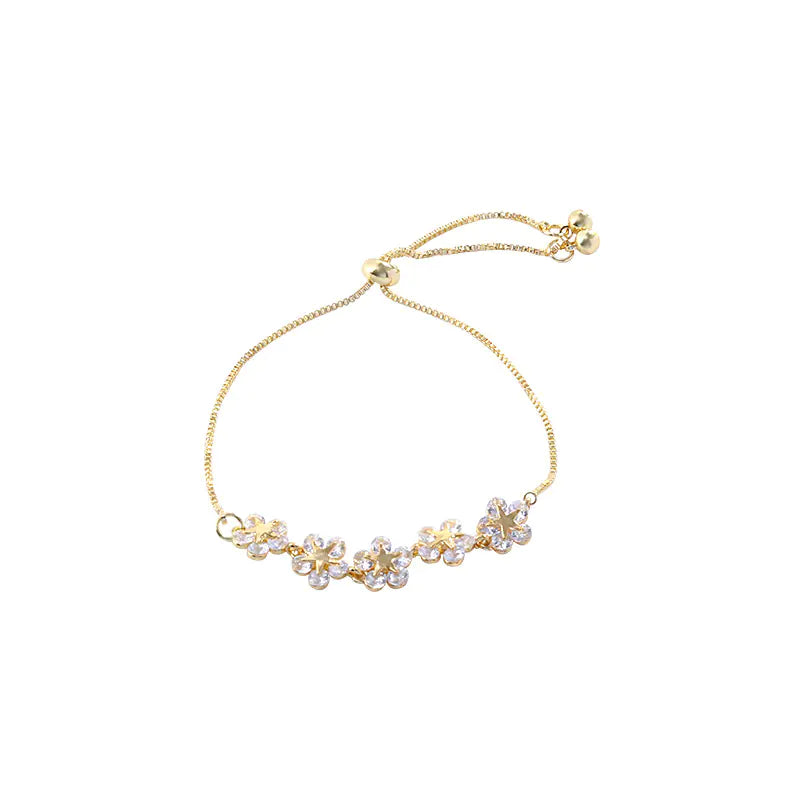 Irregular Zircon Circle Metal Wind Bracelet