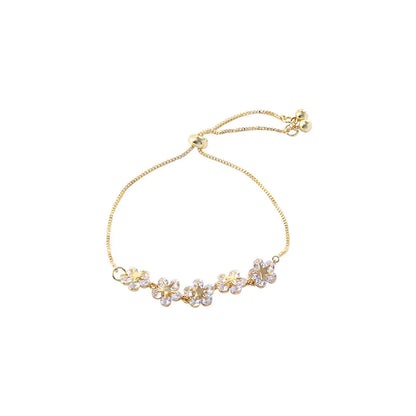 Irregular Zircon Circle Metal Wind Bracelet