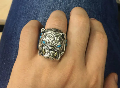Bulldog Ring, Thai Silver Statement Ring