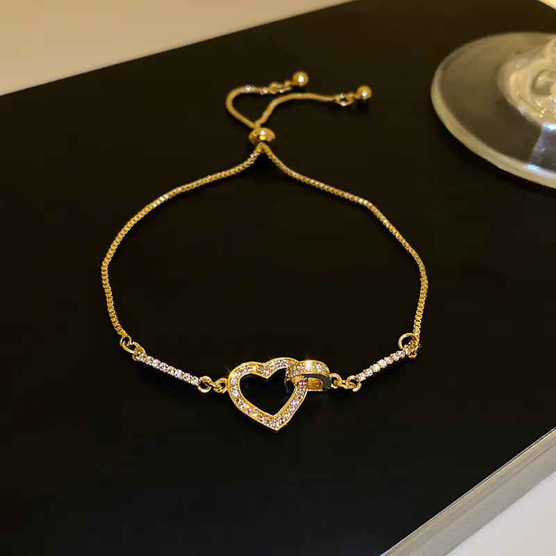 Irregular Zircon Circle Metal Wind Bracelet