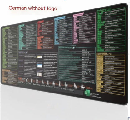 Large Extended Office Shortcuts Mouse Pad (Single)